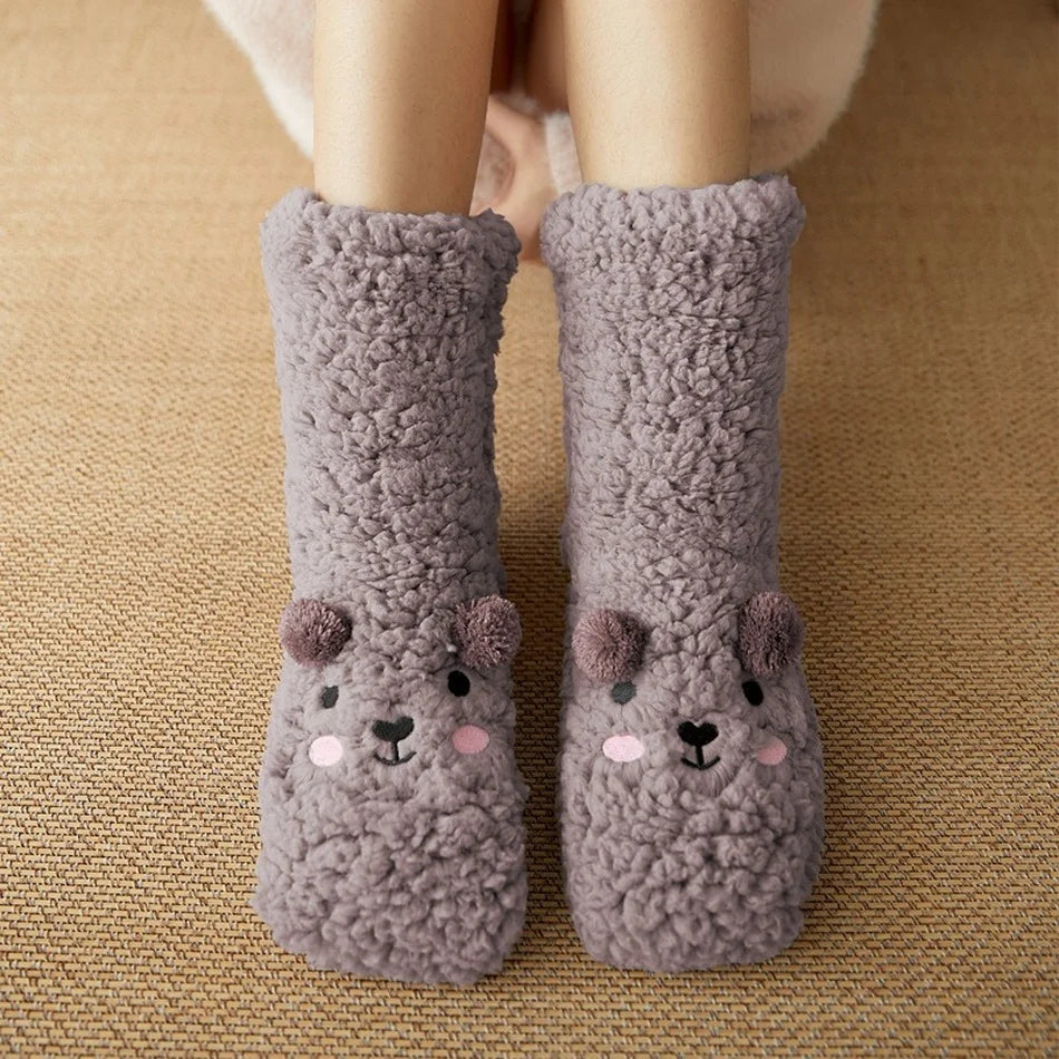 Lavisa - Cute Bear Fleece Thermal Socks