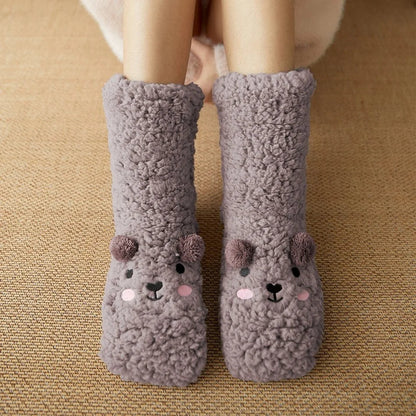 Lavisa - Cute Bear Fleece Thermal Socks