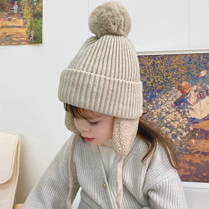 Lavisa - Kids Knit Beanie Winter Hat with Earflaps