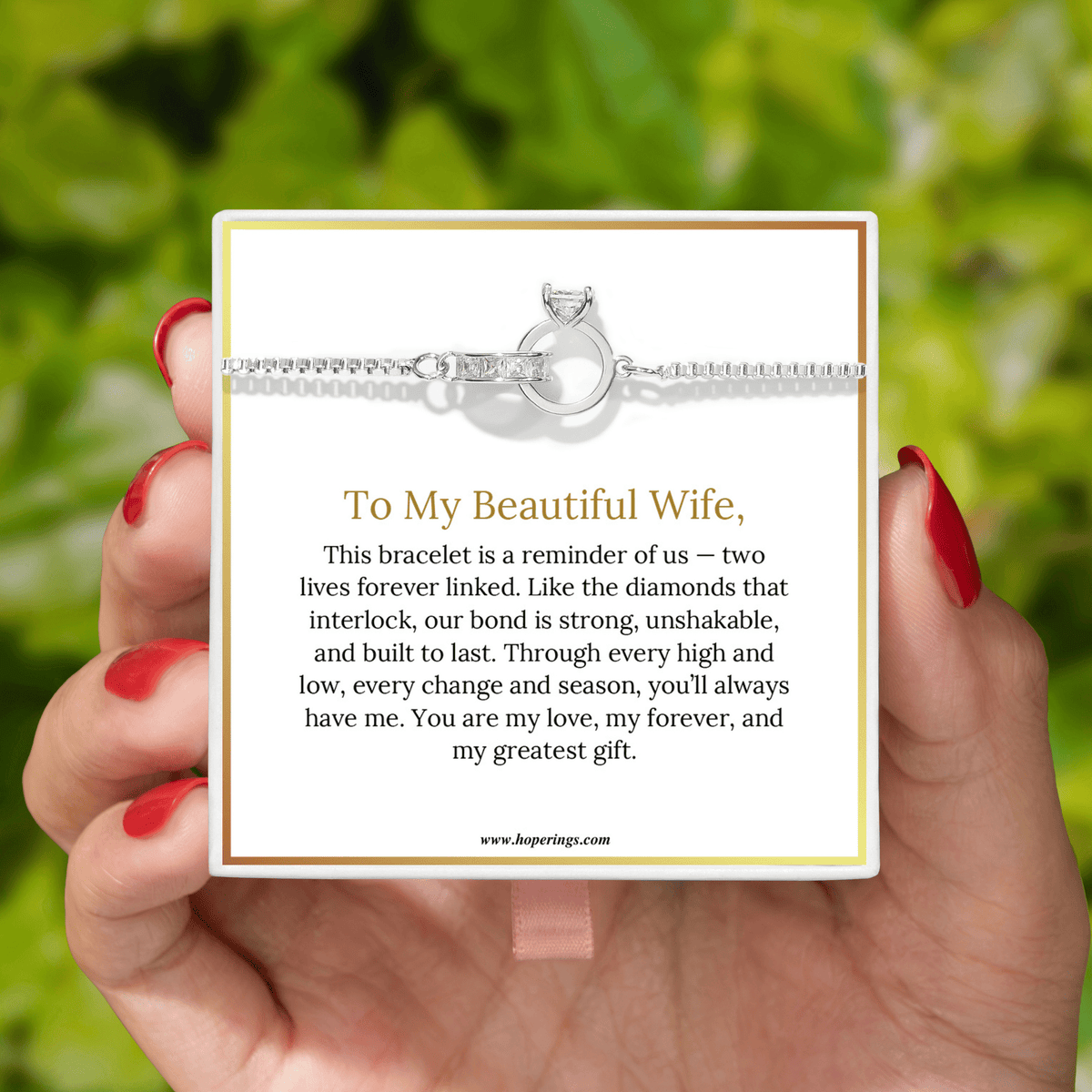 Lavisa - Interlocking Diamond Bracelet for Wife