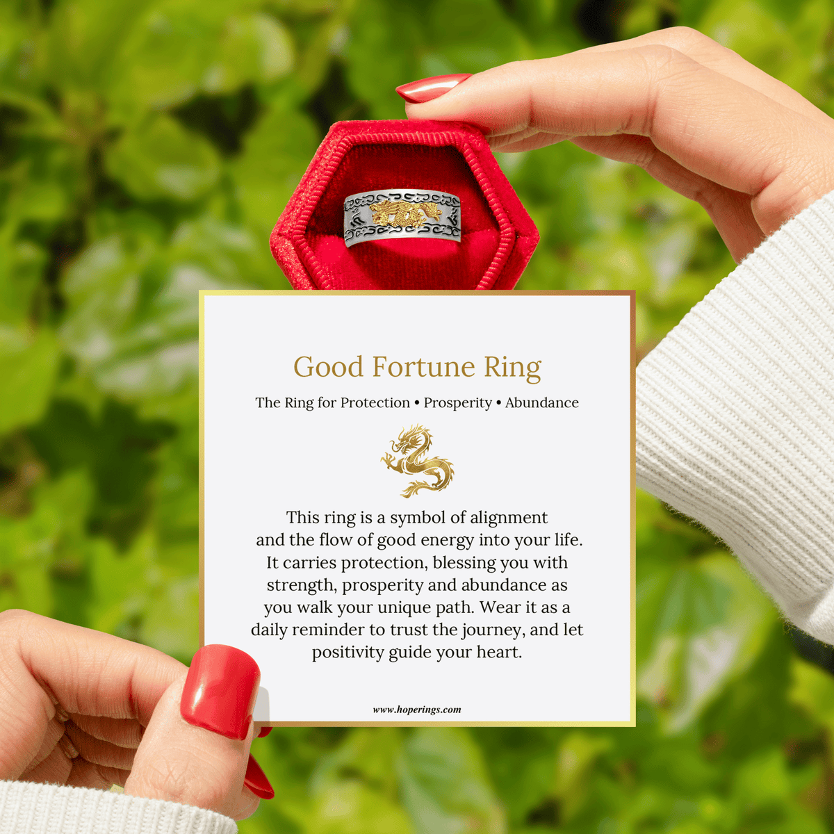 Lavisa - Adjustable Good Fortune Ring for Women