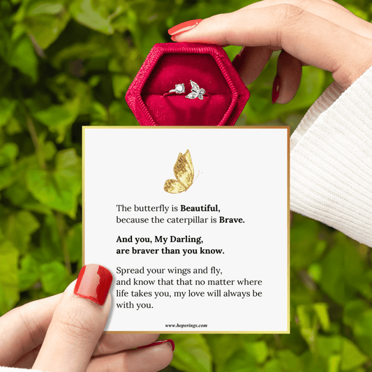 Lavisa - Be Brave Butterfly Ring