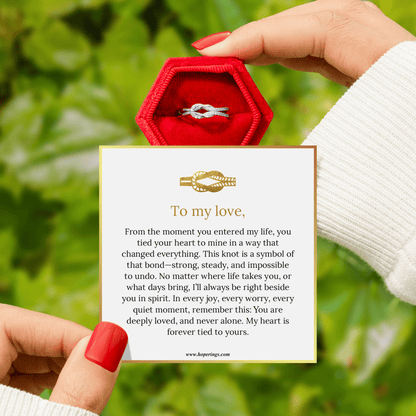 Lavisa - Adjustable Knot Love Ring Sentiment Jewelry