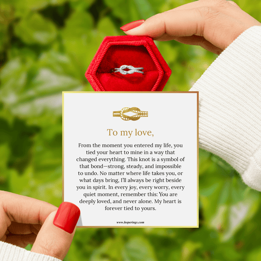 Lavisa - Adjustable Knot Love Ring Sentiment Jewelry