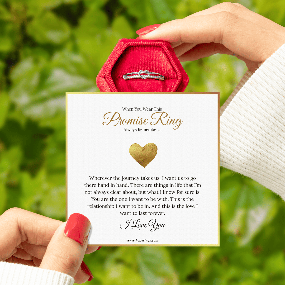 Lavisa - Adjustable Love Knot Promise Ring
