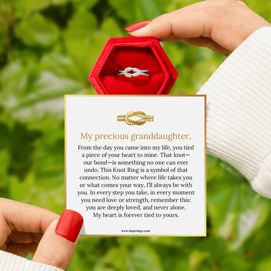 Lavisa - Adjustable Love Knot Ring for Granddaughter