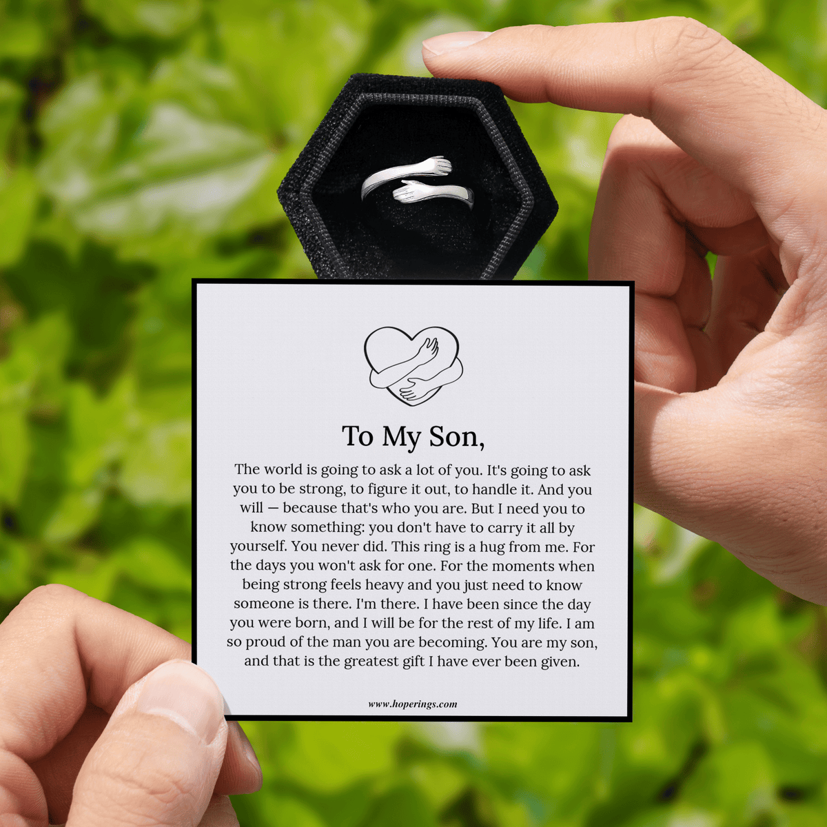 Lavisa - Adjustable Hug Ring For Son - Meaningful Sentimental Jewelry Gift
