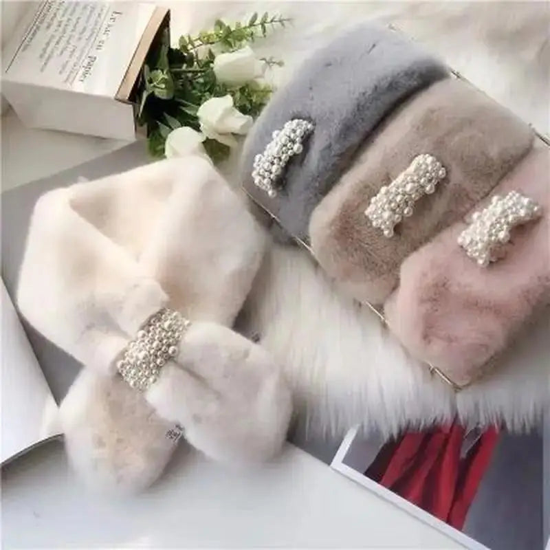 Lavisa - Luxury Faux Fur Pearl Winter Scarf
