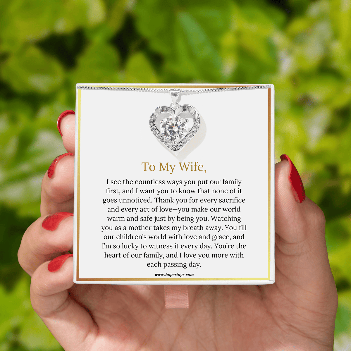 Lavisa - To My Wife Moissanite Necklace
