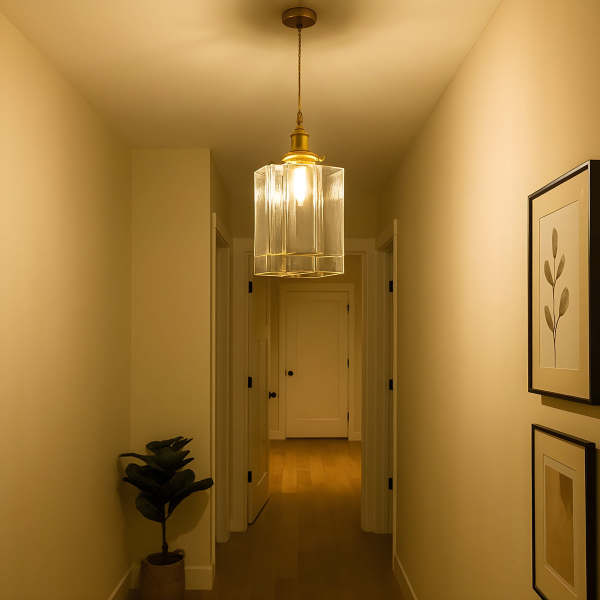 Lavisa - Vintage Textured Square Pendant Light