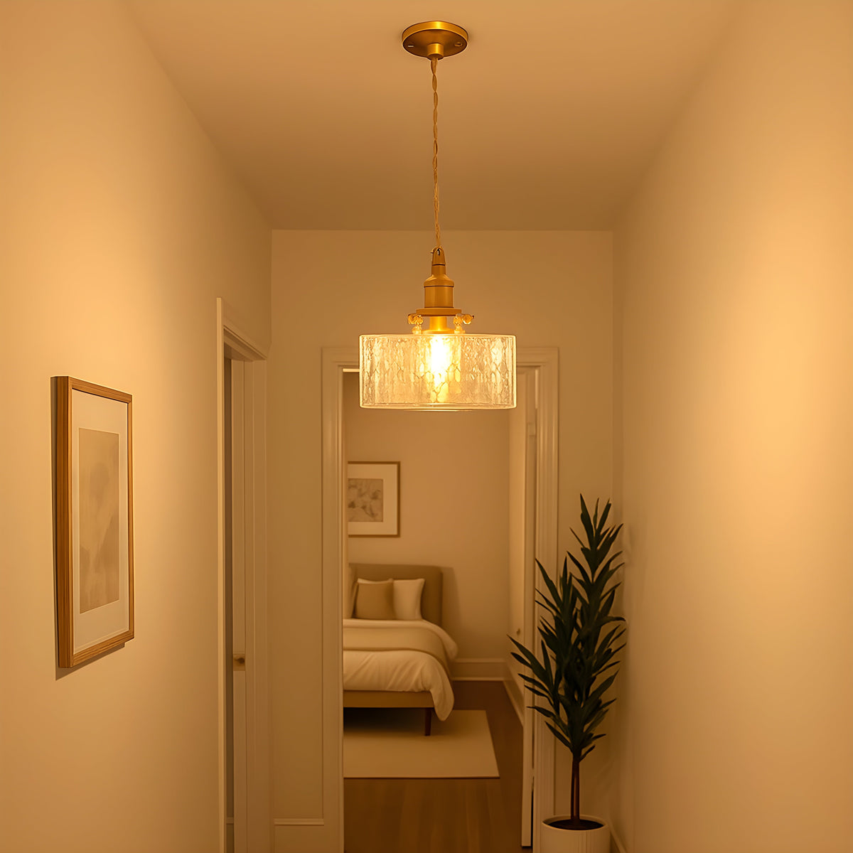 Lavisa - Vintage Textured Square Pendant Light