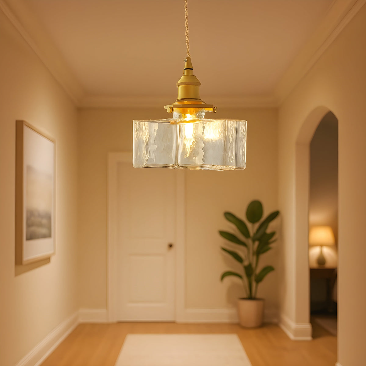 Lavisa - Vintage Textured Square Pendant Light