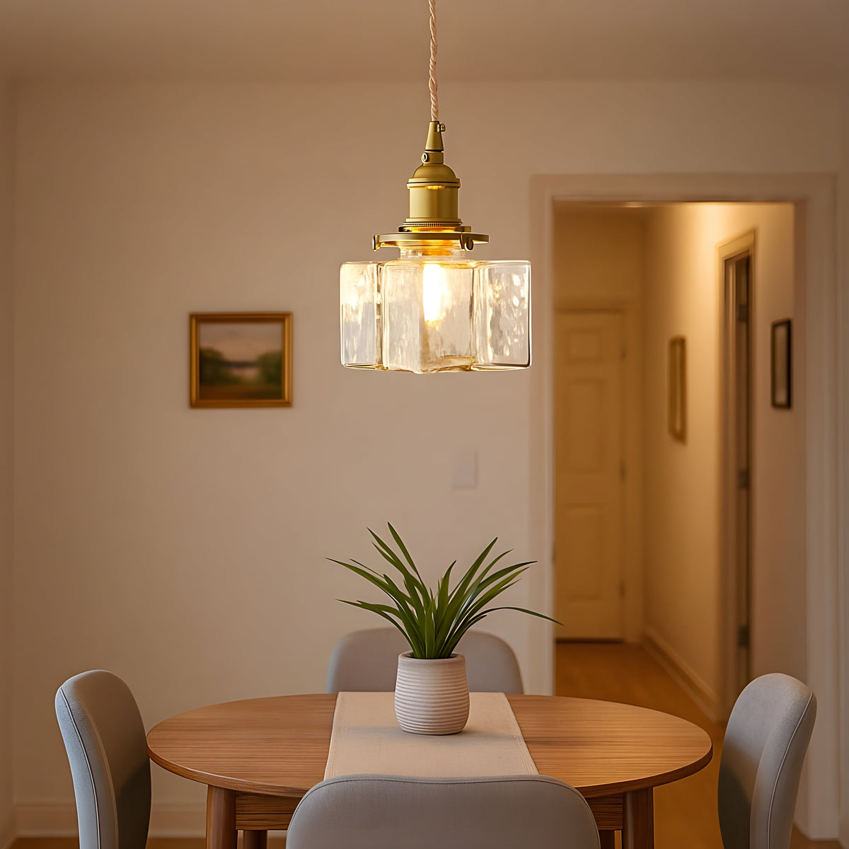 Lavisa - Vintage Textured Square Pendant Light