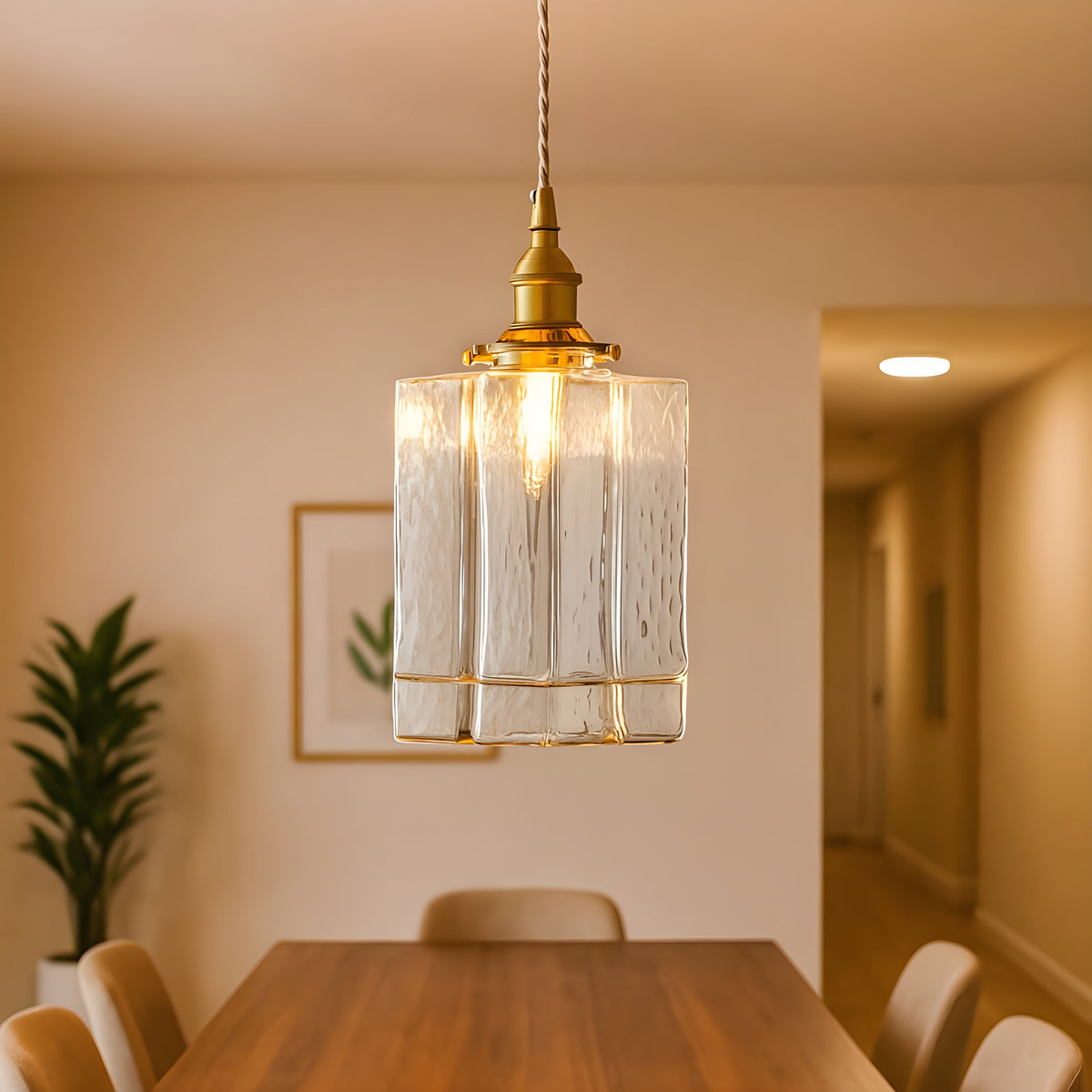 Lavisa - Vintage Textured Square Pendant Light