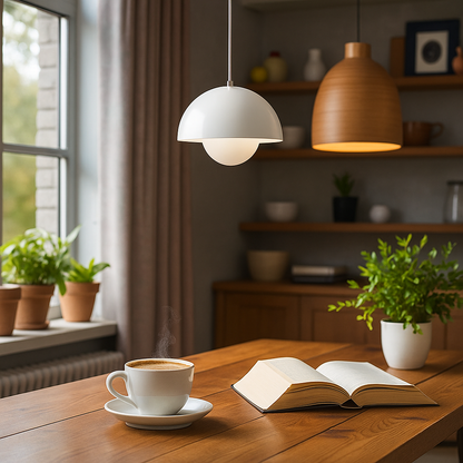 Lavisa - Minimalist Scandinavian Globe-Dome LED Pendant Light