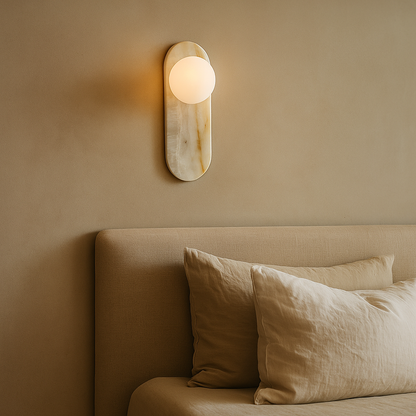 Lavisa - Minimalist Oval Wall Light with Globe Shade