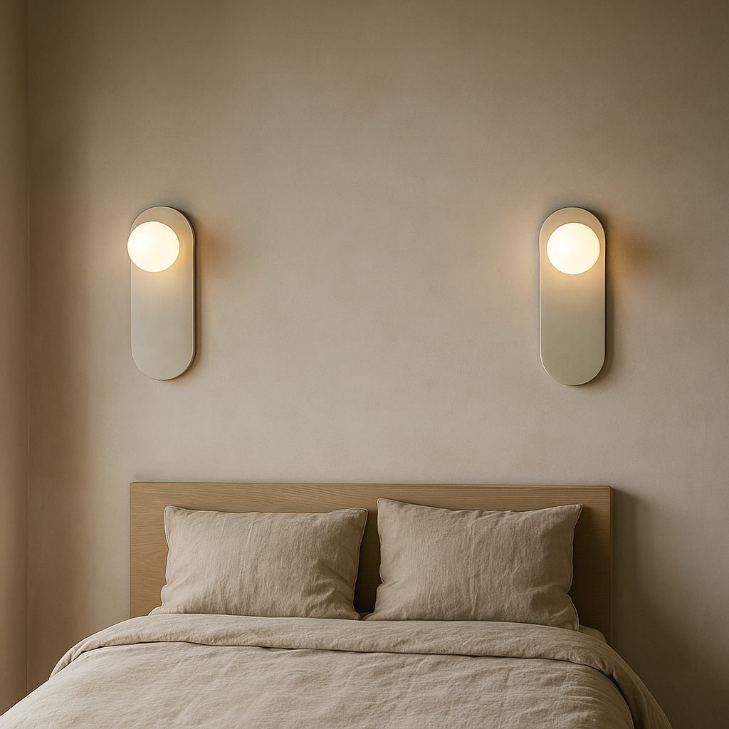 Lavisa - Minimalist Oval Wall Light with Globe Shade
