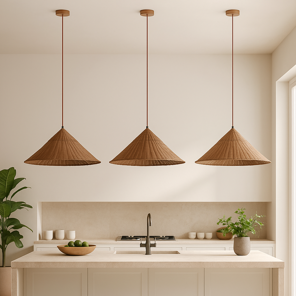 Lavisa - Woven Vintage Scalloped Flower Pendant Light