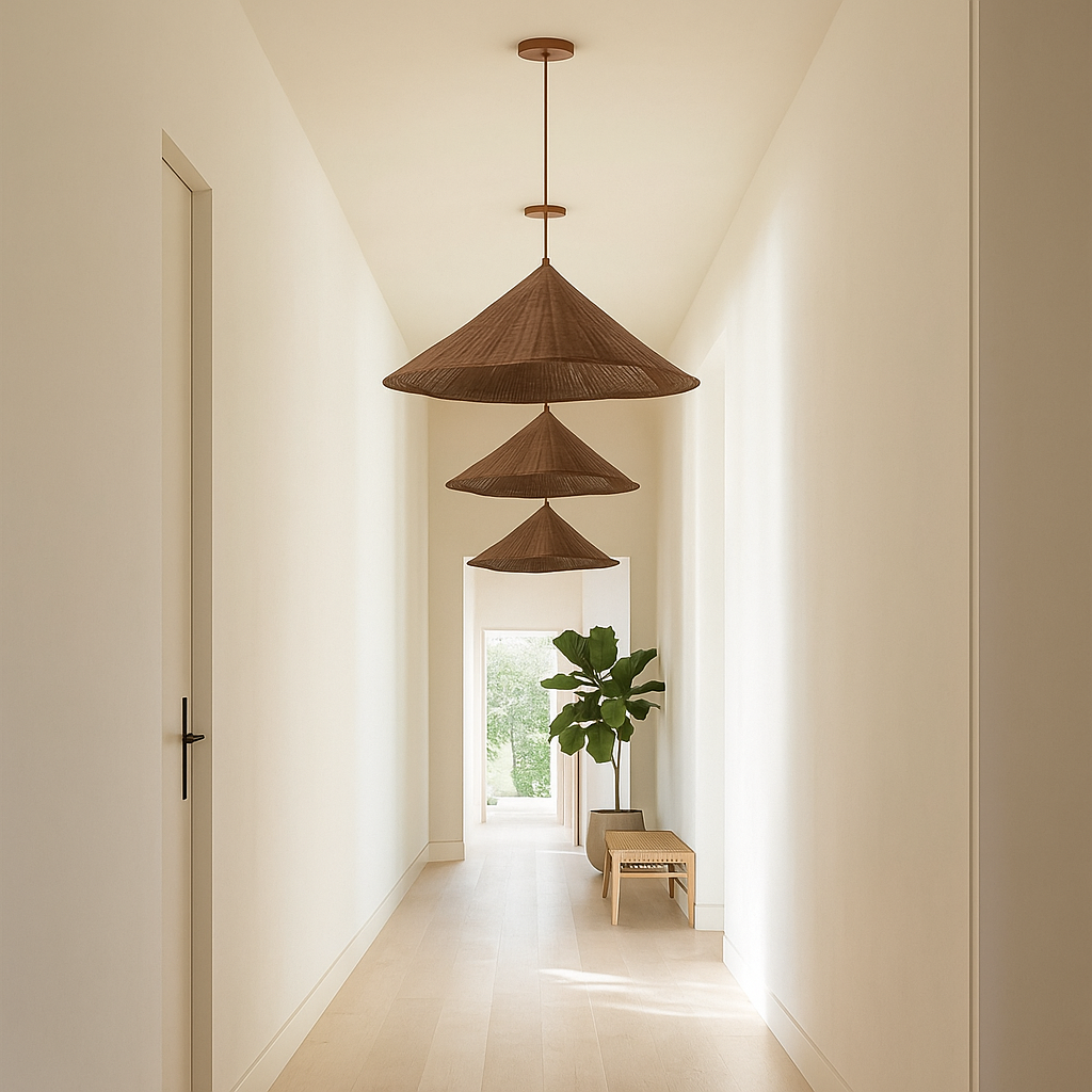 Lavisa - Woven Vintage Scalloped Flower Pendant Light
