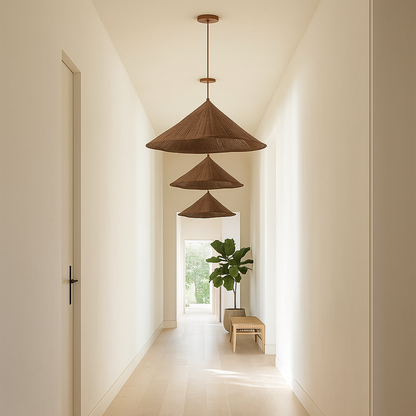 Lavisa - Woven Vintage Scalloped Flower Pendant Light