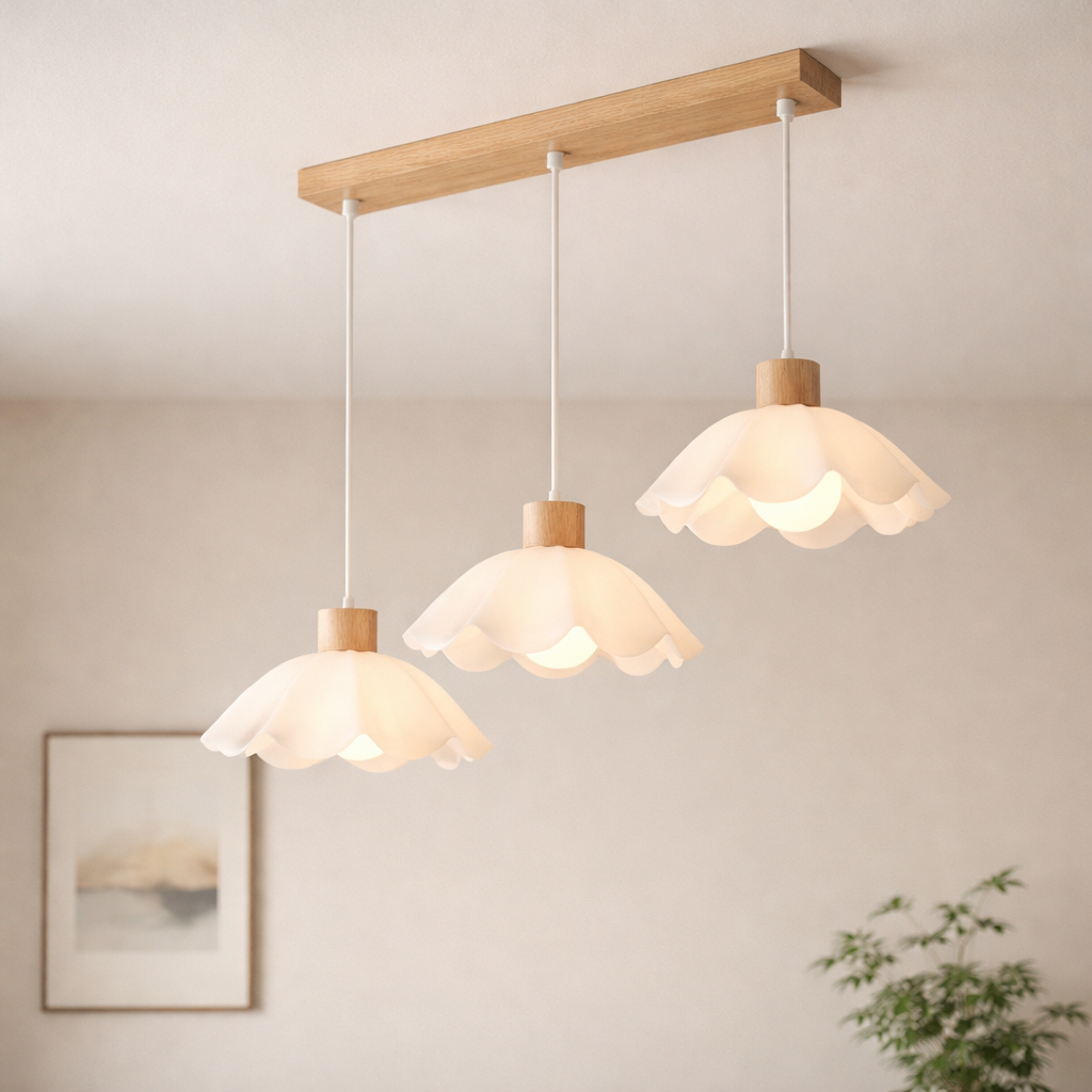Lavisa - Hanging Japandi Minimalist Pendant Light Organic Ceiling Lamp