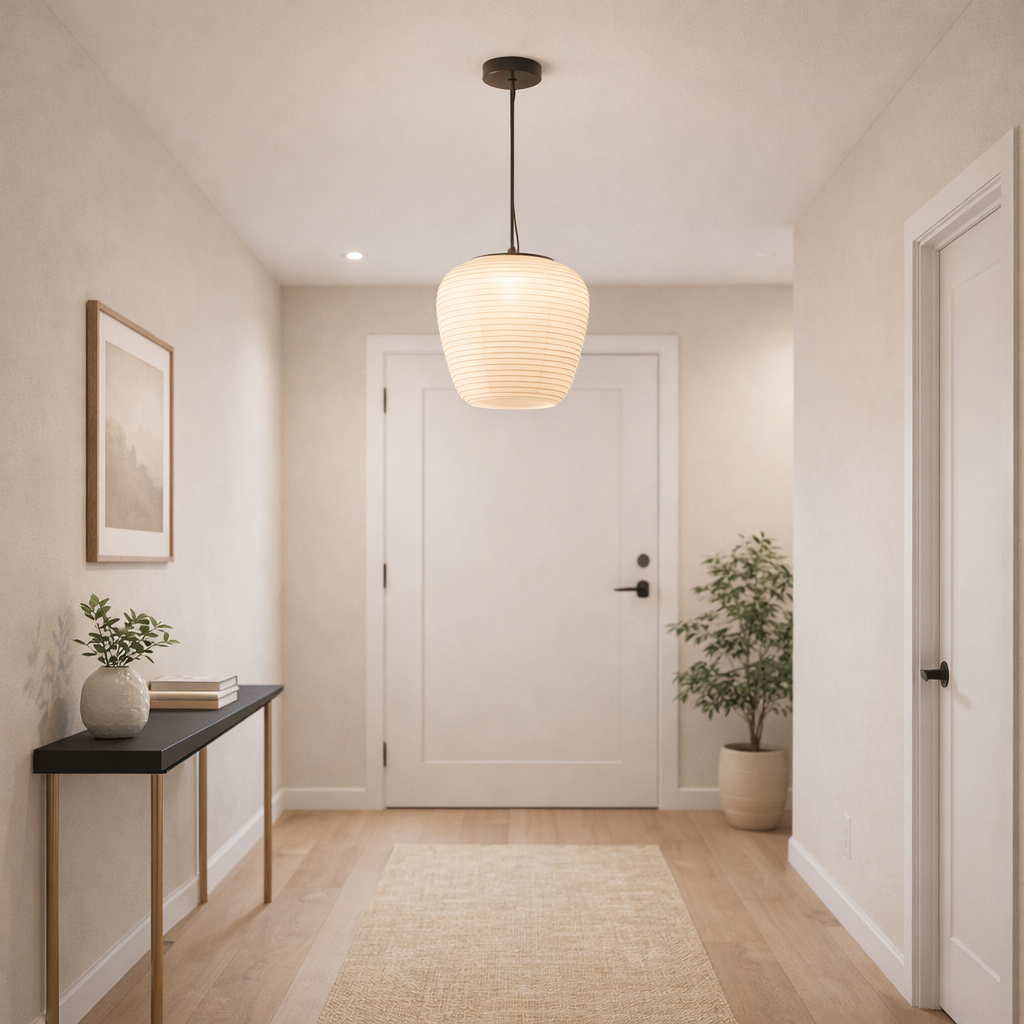 Lavisa - Modern Stripe Japandi Pendant Light Glass Hanging Lamp