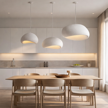 Lavisa - Modern Japandi Oval Pendant Light Sculptural Hanging Fixture