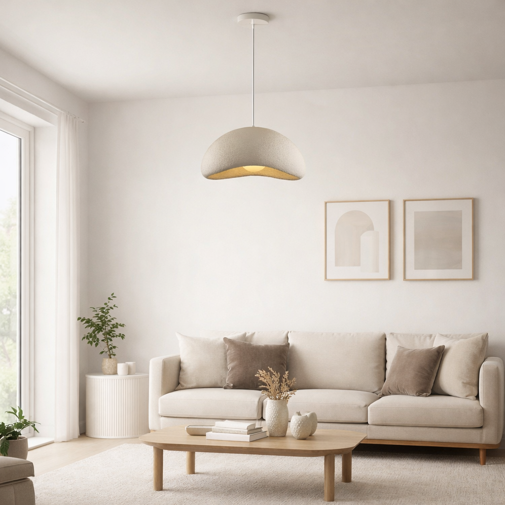 Lavisa - Modern Japandi Oval Pendant Light Sculptural Hanging Fixture
