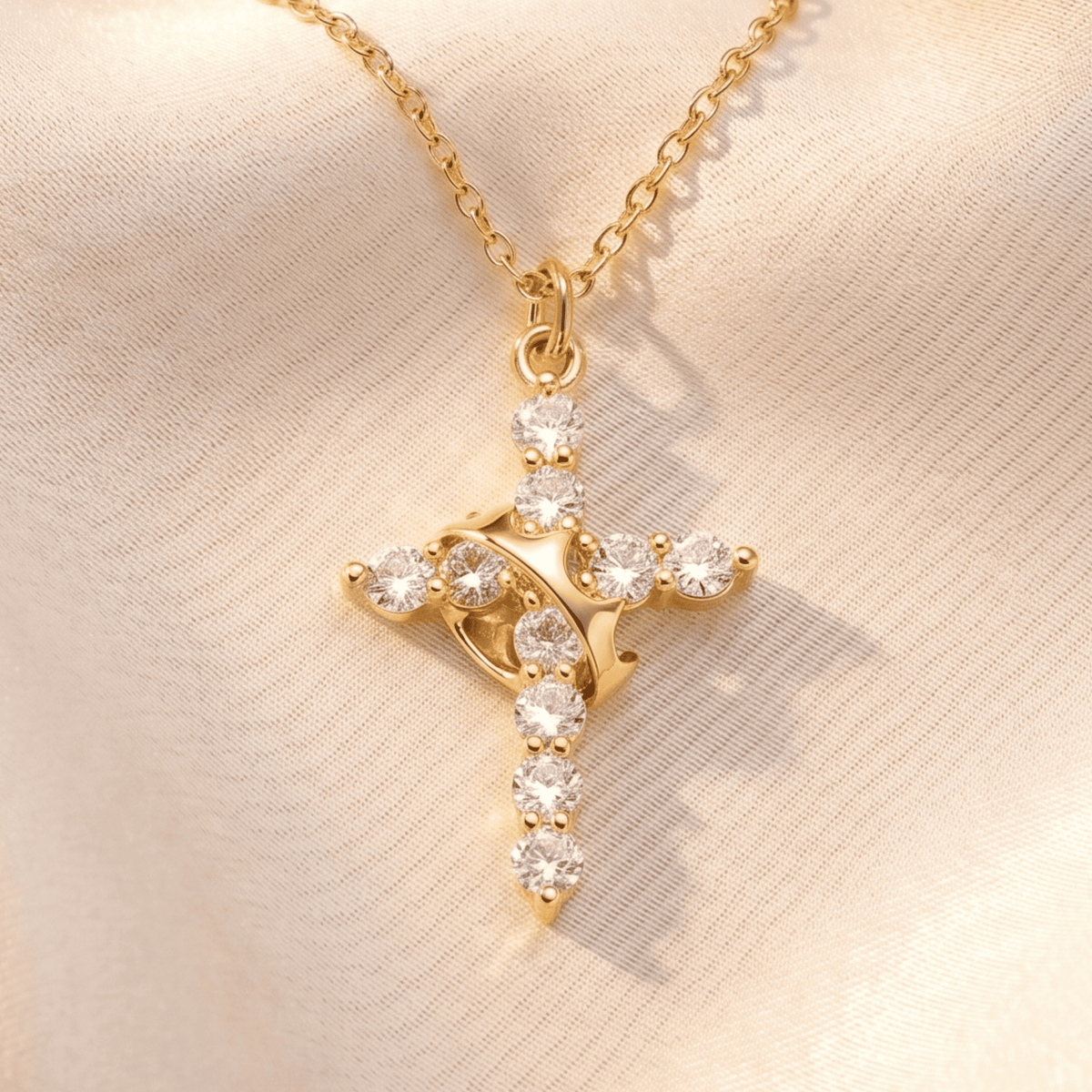 Lavisa - Crown Cross Pendant Necklace