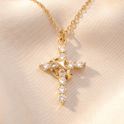 Lavisa - Crown Cross Pendant Necklace