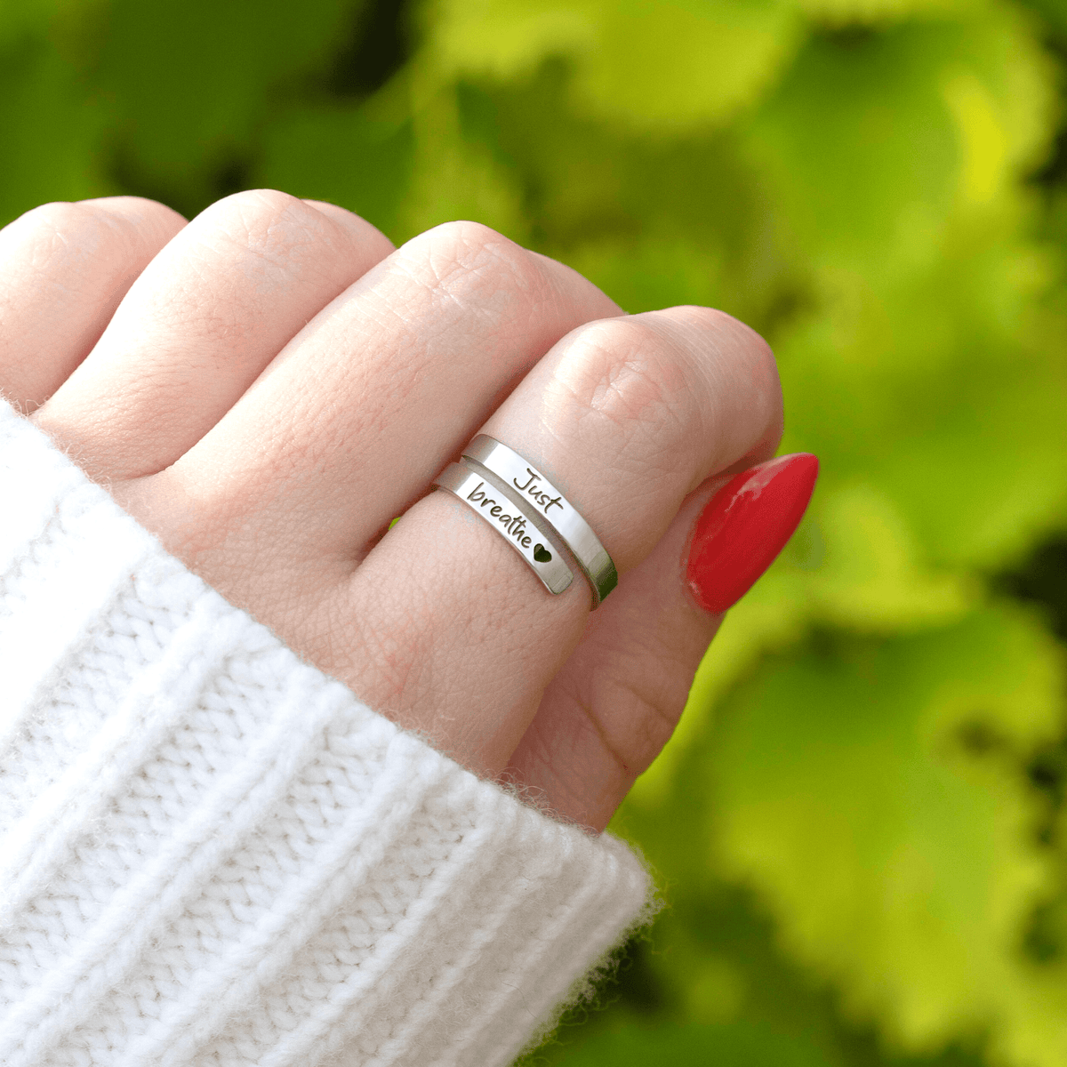 Lavisa - Just Breathe Mindfulness Adjustable Ring