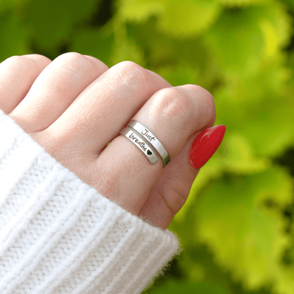 Lavisa - Just Breathe Mindfulness Adjustable Ring
