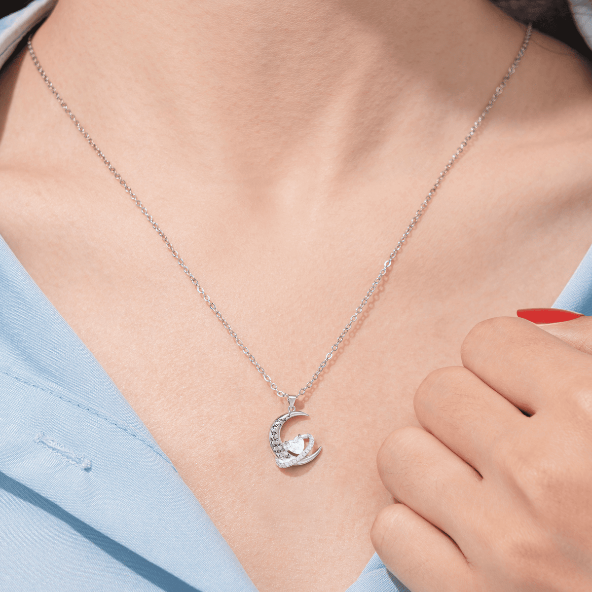 Lavisa - Moon and Back Love Necklace for Women