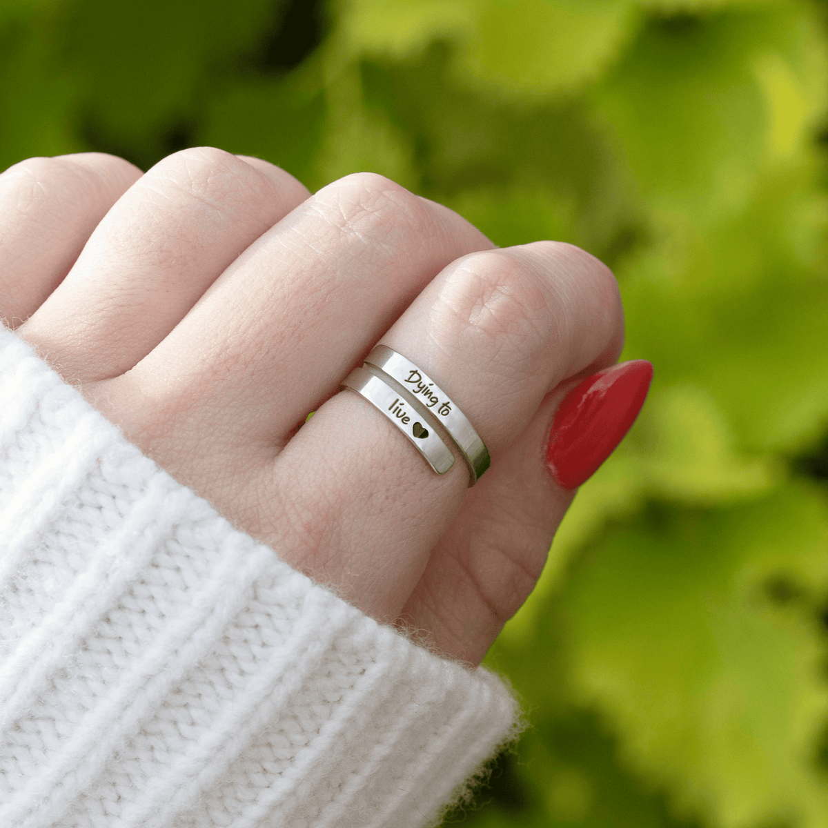 Lavisa - Adjustable Stainless Steel Affirmation Ring