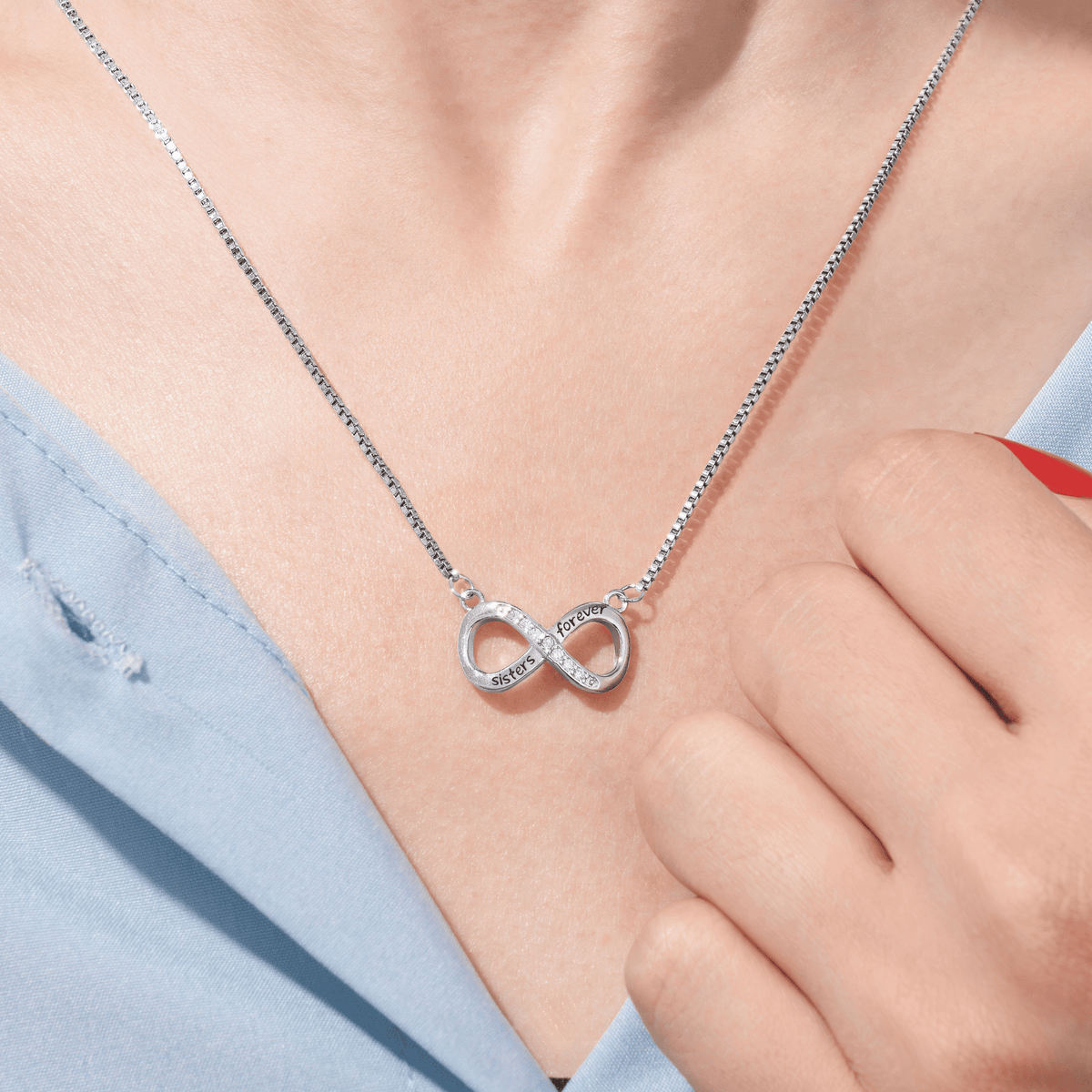 Lavisa - Forever Sister Memorial Sterling Necklace