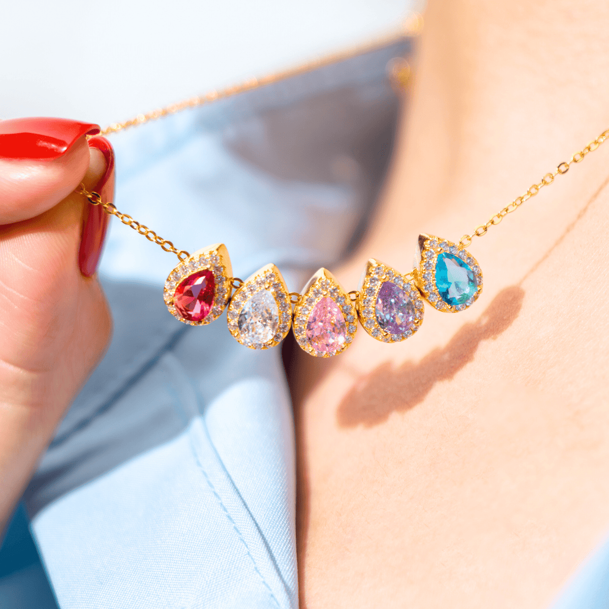 Lavisa - Tears Of Joy Birthstone Necklace