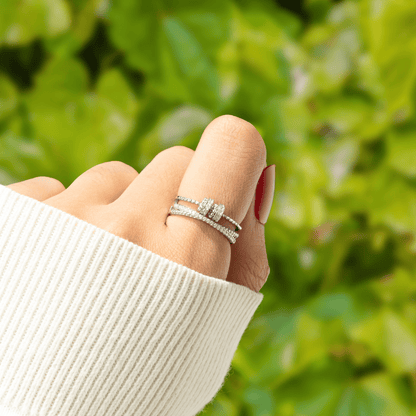 Lavisa - Silver Fidget Ring for Anxiety Relief