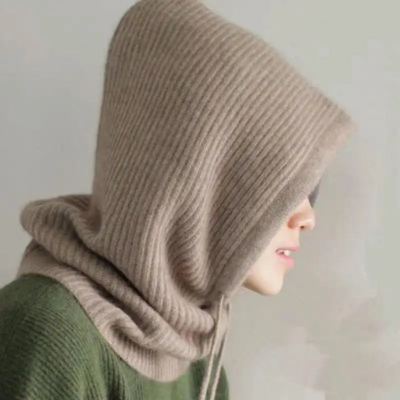 Lavisa - Knitted Hooded Balaclava Hat and Winter Neck Warmer