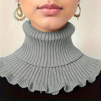 Lavisa - Elegant Knitted Turtleneck Neck Warmer for Women - Detachable Scarf