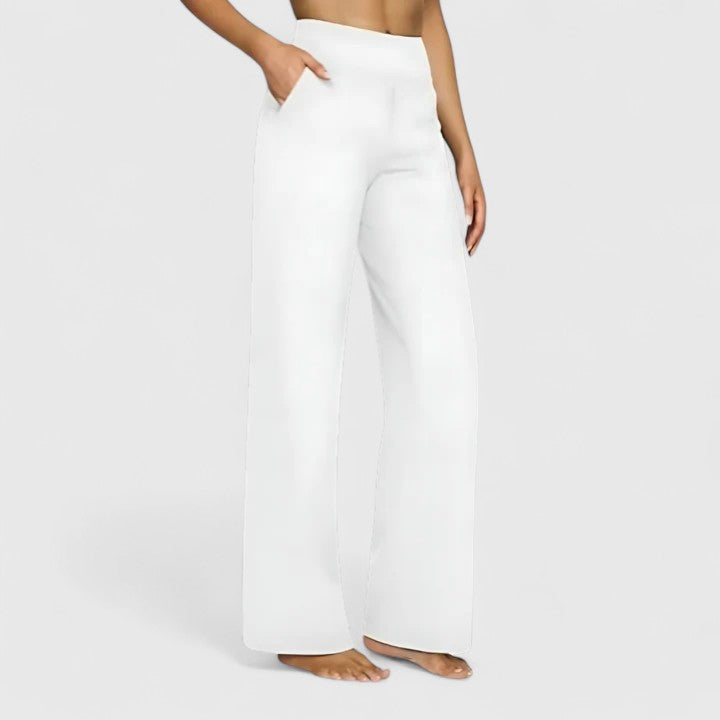 Lavisa - Womens Pull On Wide Waistband Pants with Pockets
