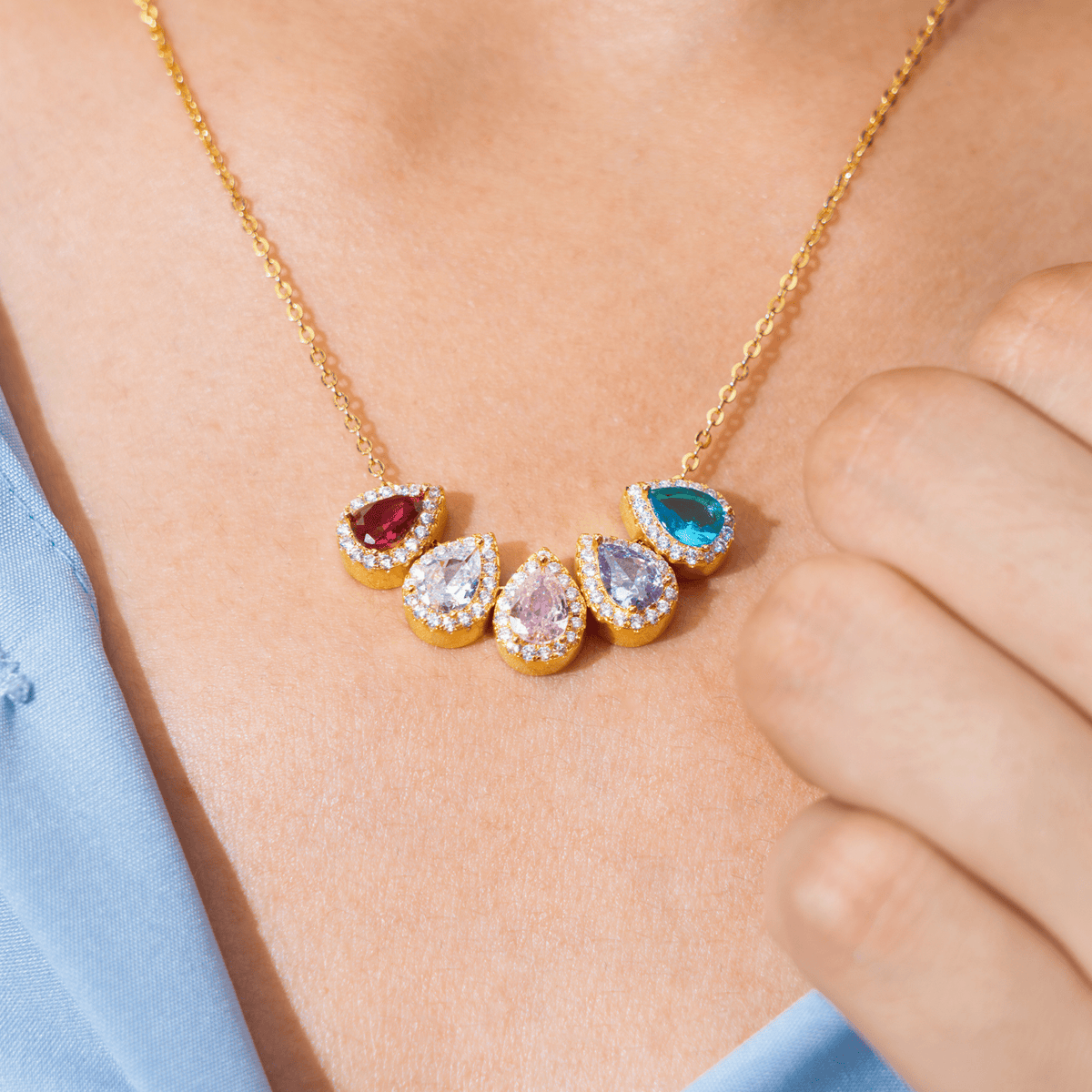 Lavisa - Tears Of Joy Birthstone Necklace