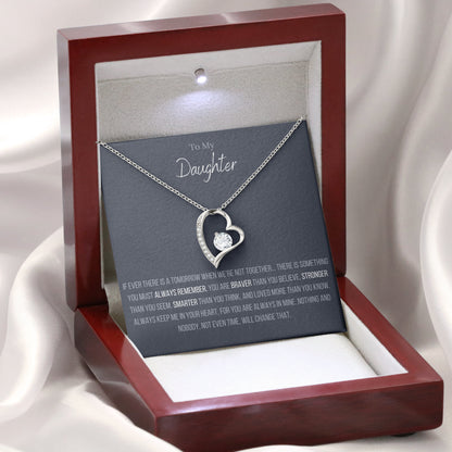 Lavisa - Daughter Forever Love Heart Necklace Gift