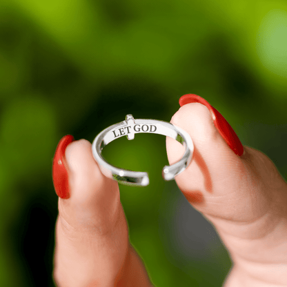 Lavisa - Let Go Cross Ring - Adjustable Faith Jewelry