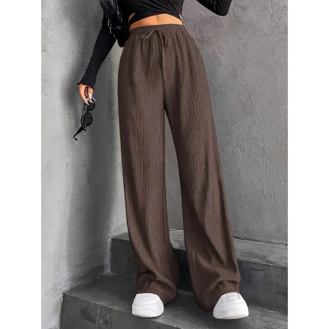 Lavisa - Women's High-Waisted Wide-Leg Relaxed Pants