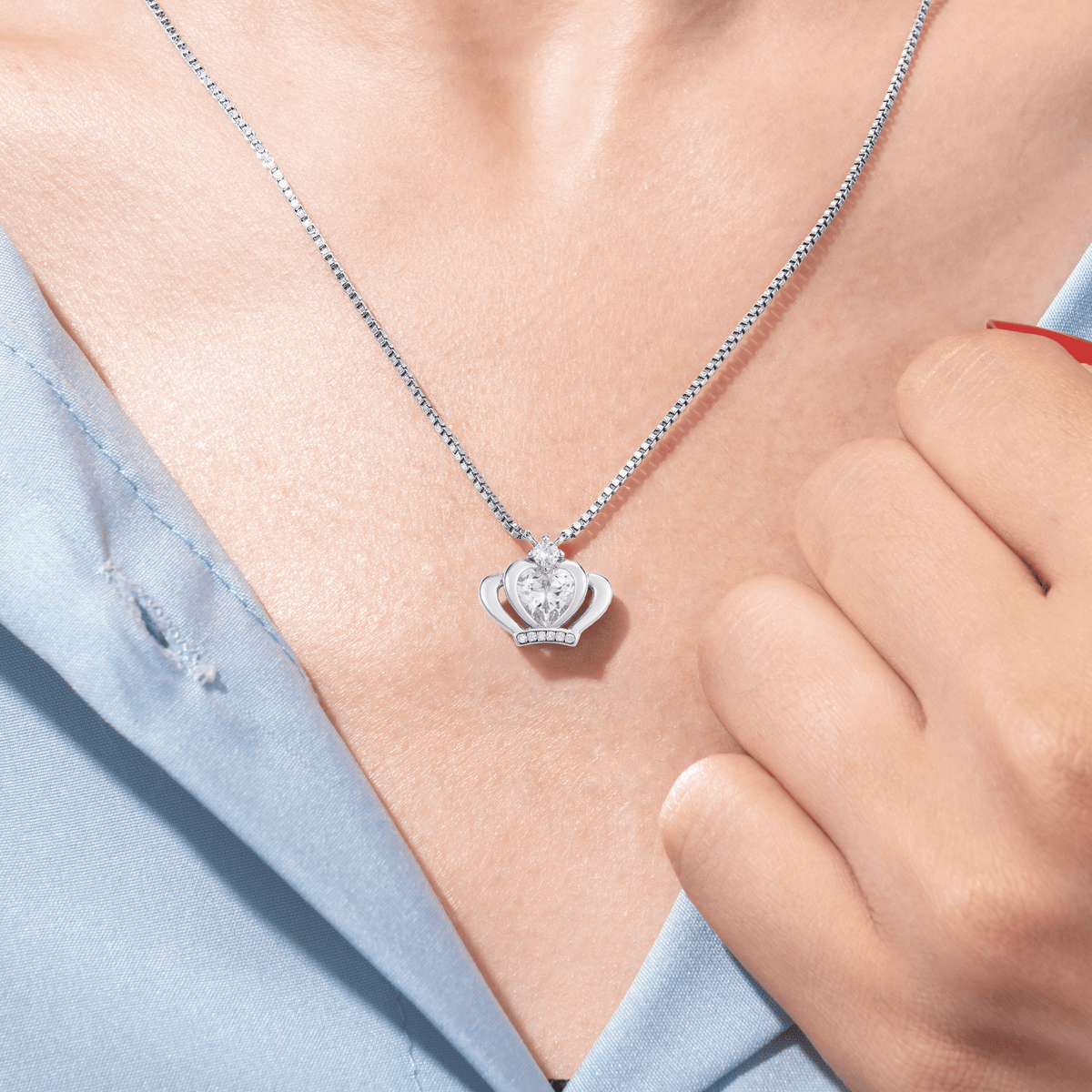 Lavisa - Crown Pendant Sterling Silver Necklace Gift