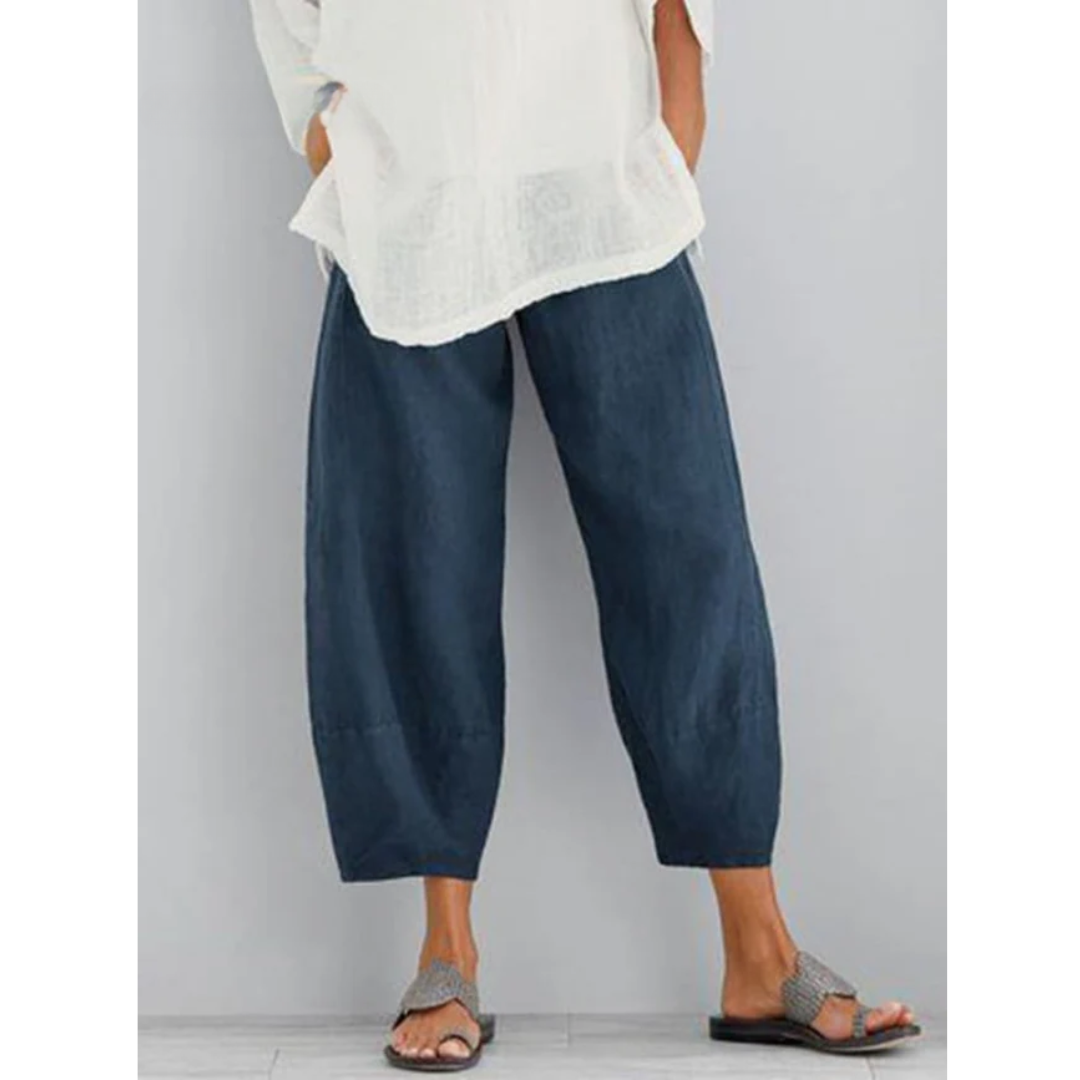 Lavisa - Womens Linen Leisure Pants Breathable Summer Trousers