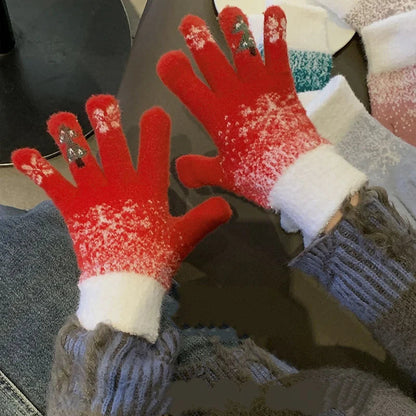 Lavisa - Festive Fleece Lined Convertible Fingerless Gloves