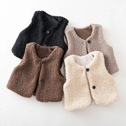 Lavisa - Kids Lamb Wool Winter Vest Outerwear
