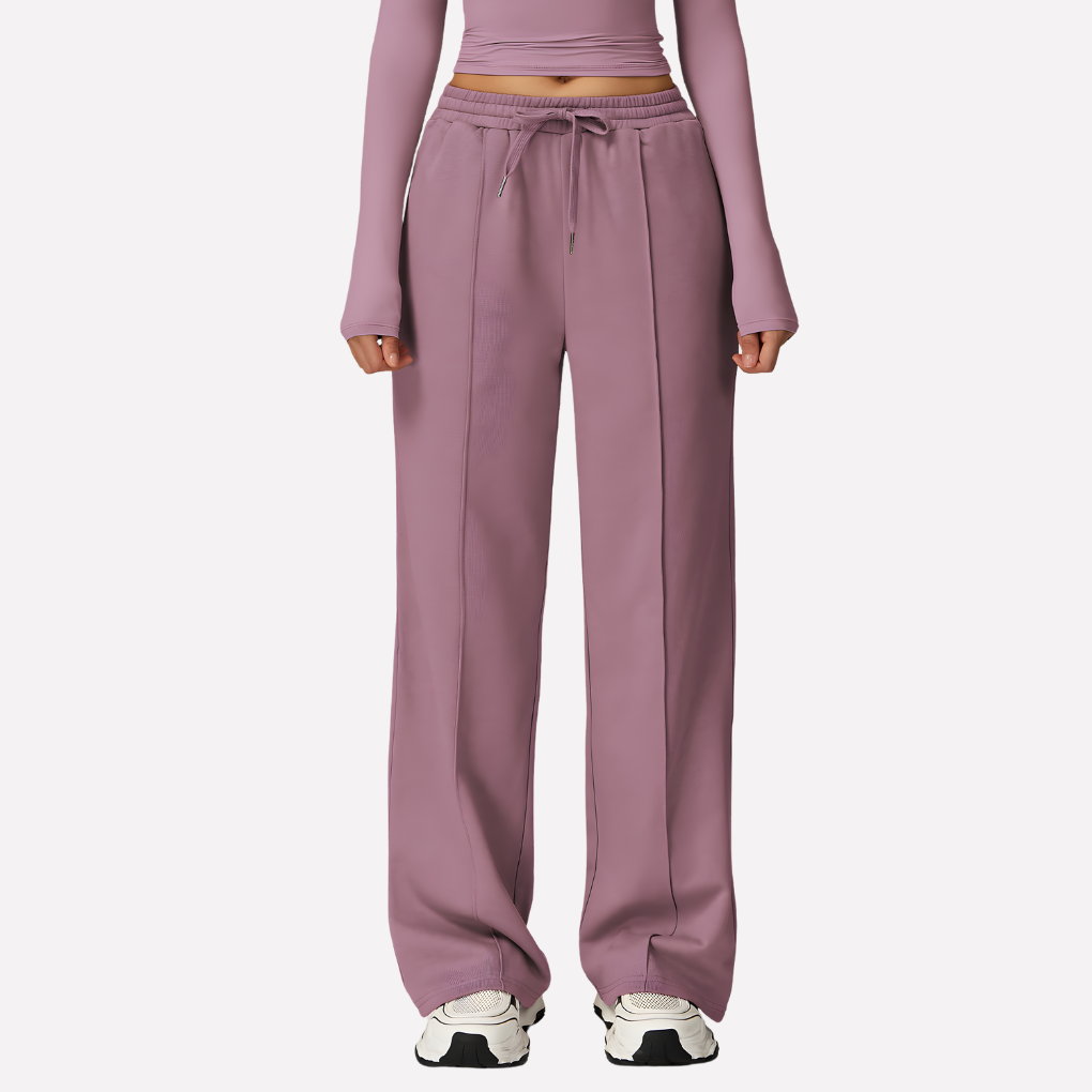 Lavisa - Women's Wide Leg Lounge Sweatpants - Drawstring High Waist