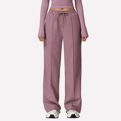 Lavisa - Women's Wide Leg Lounge Sweatpants - Drawstring High Waist